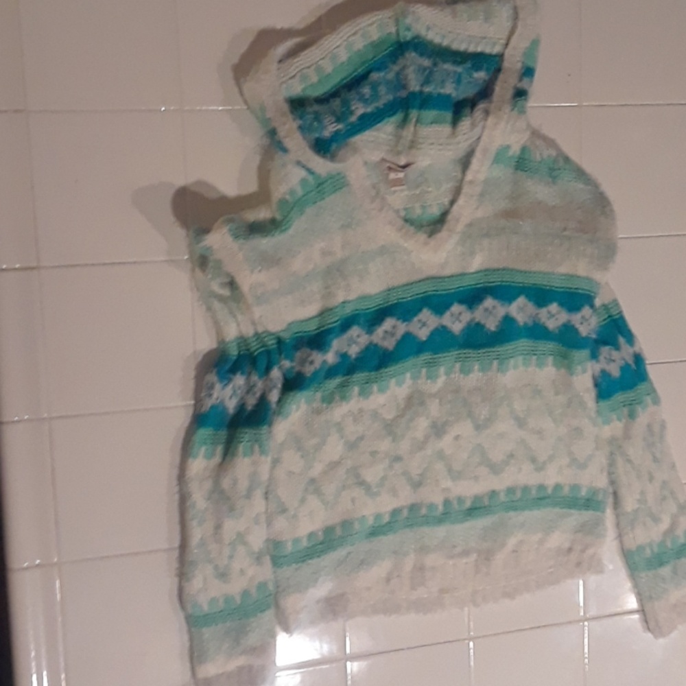 Fluffy hooded sweater